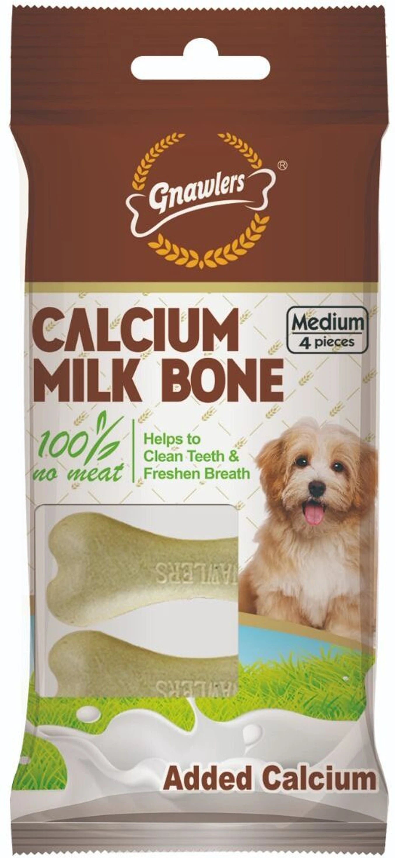 Gnawlers Calcium Milk Bone - Medium