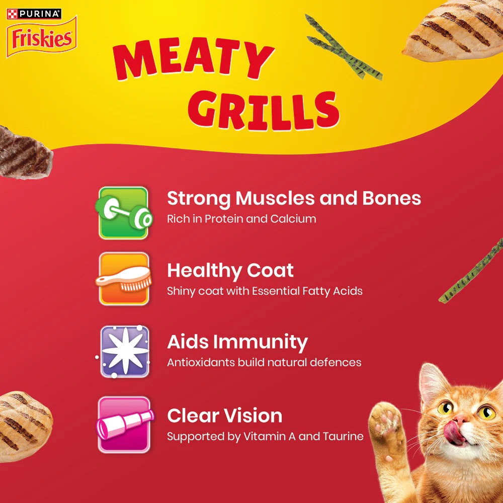 Friskies Dry Food for Adult Cats - Meaty Grill