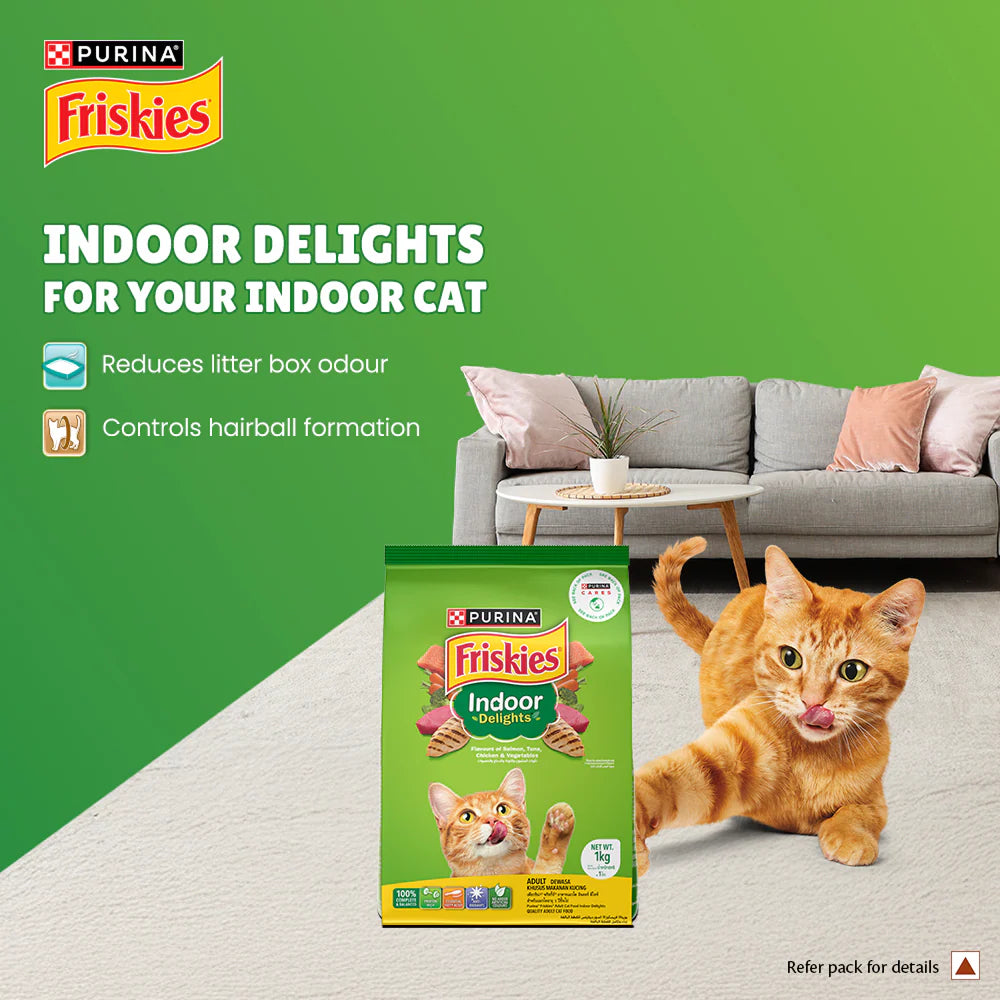 Friskies Dry Food for Adult Cats - Indoor Delights