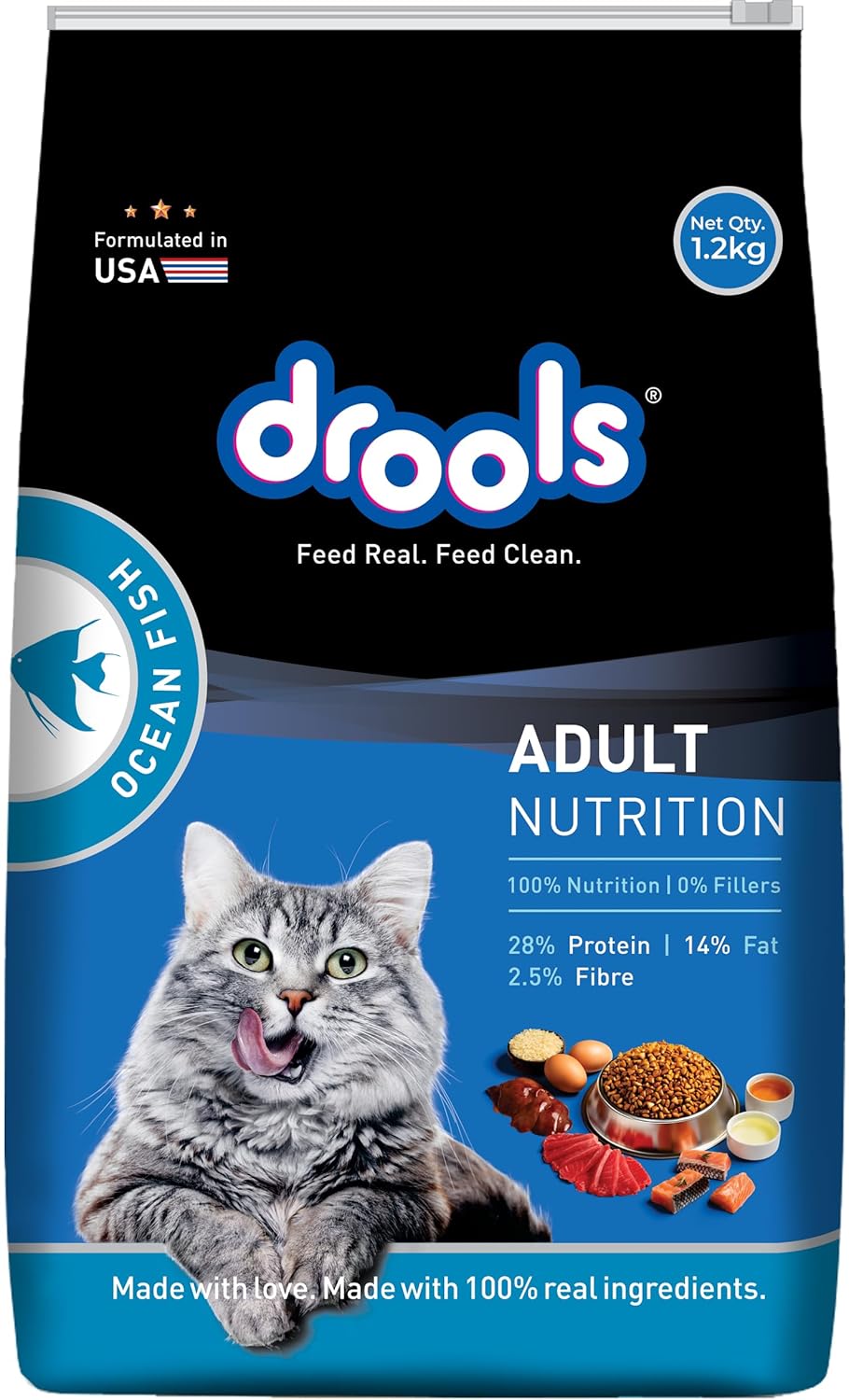 Drools Dry Food for Adult Cats - Ocean Fish