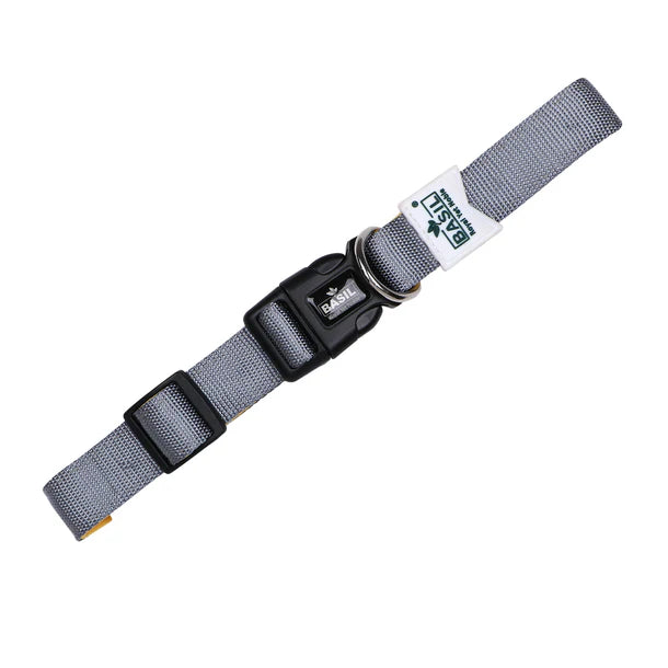Basil Padded Adjustable Collar for Puppy / Dogs - Grey