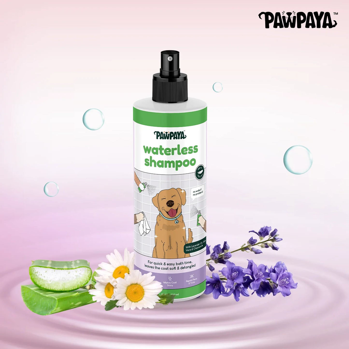 Pawpaya Waterless Dry Shampoo for Dogs 250 ml