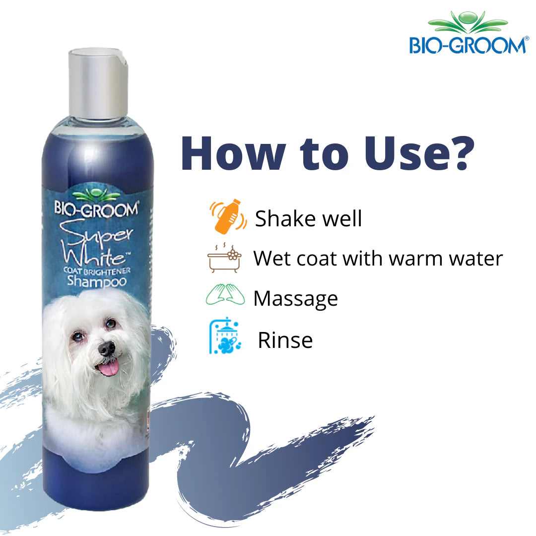 Bio-Groom Super White Coat Brightener Dog Shampoo (355 ML)