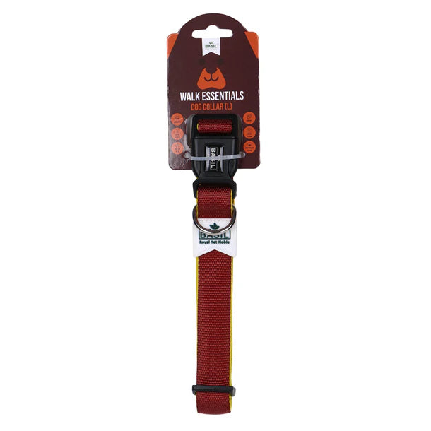 Basil Padded Adjustable Collar for Puppy / Dogs - Maroon