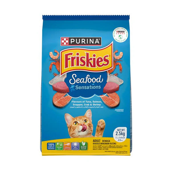 Friskies Dry Food for Adult Cats - Seafood