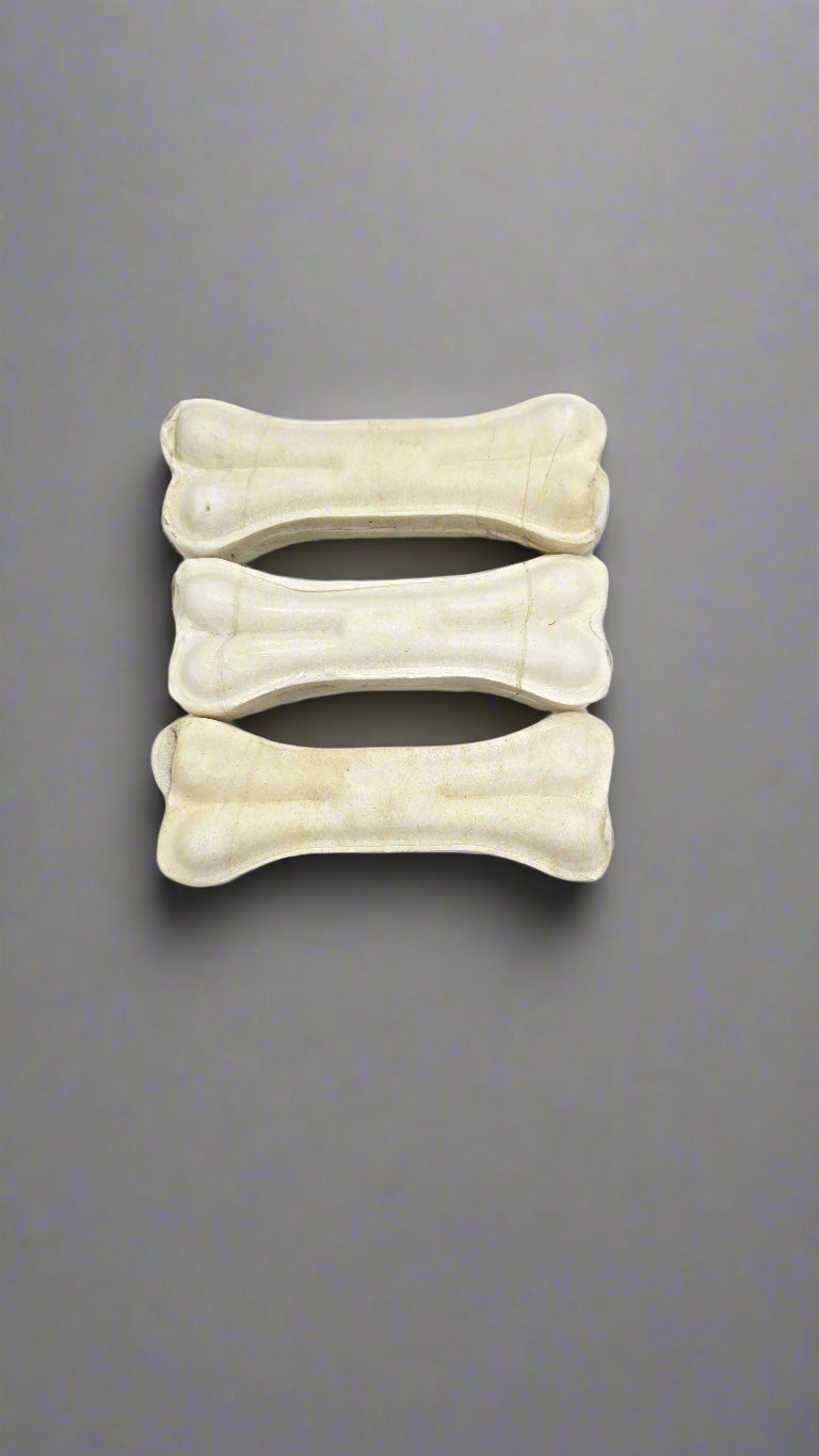 Rawhide Tough Chew Bones for Puppies & Dogs 4 inch - 3 pc