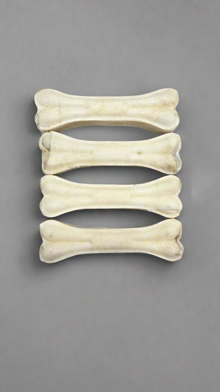 Rawhide Tough Chew Bones for Puppies & Dogs 5 inch - 4 pc