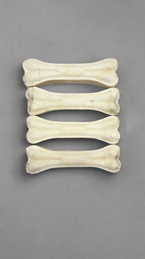 Rawhide Tough Chew Bones for Puppies & Dogs 5 inch - 4 pc