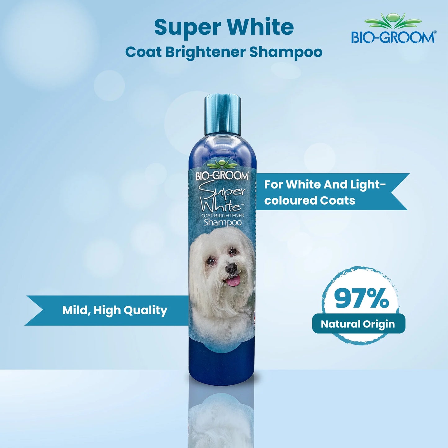 Bio-Groom Super White Coat Brightener Dog Shampoo (355 ML)