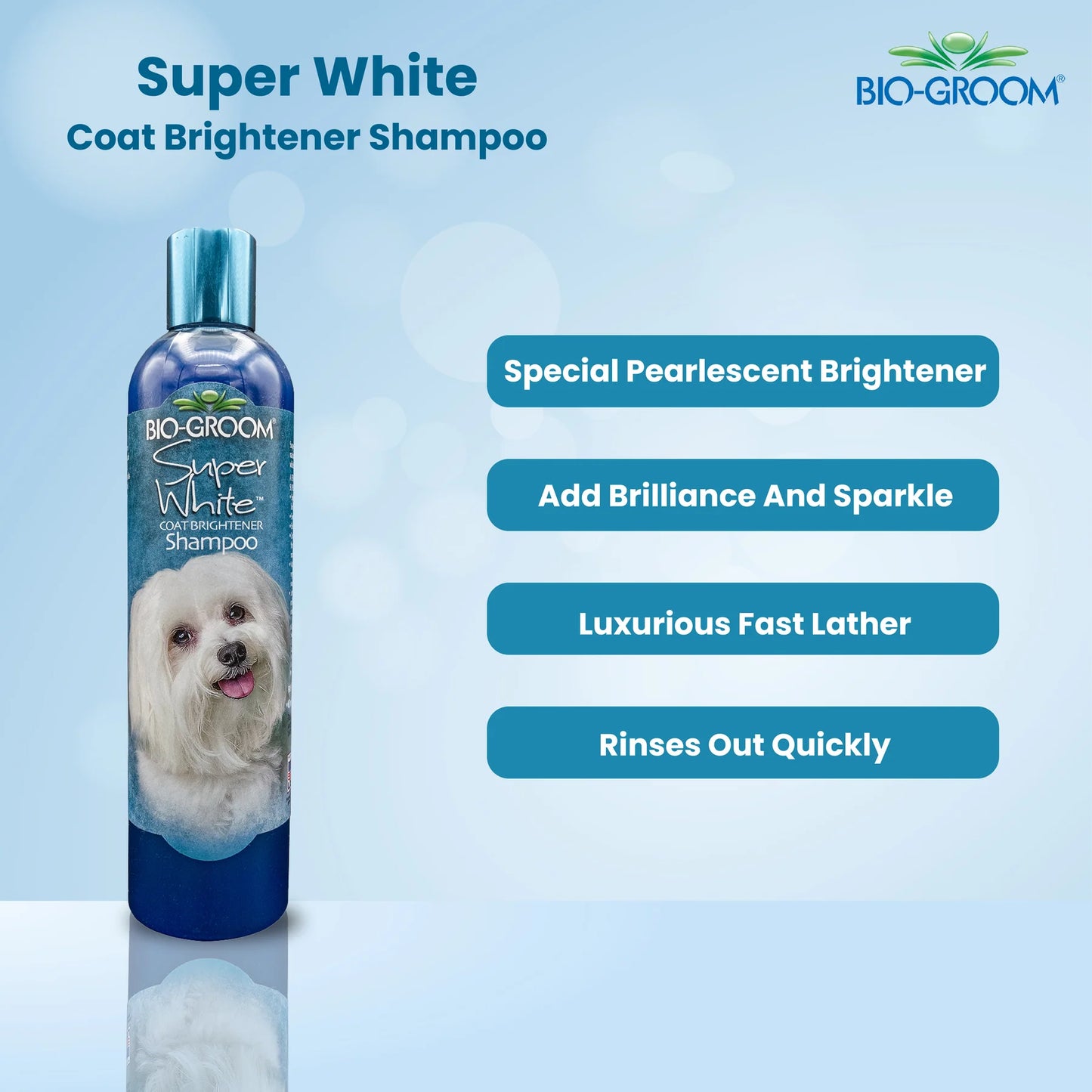 Bio-Groom Super White Coat Brightener Dog Shampoo (355 ML)