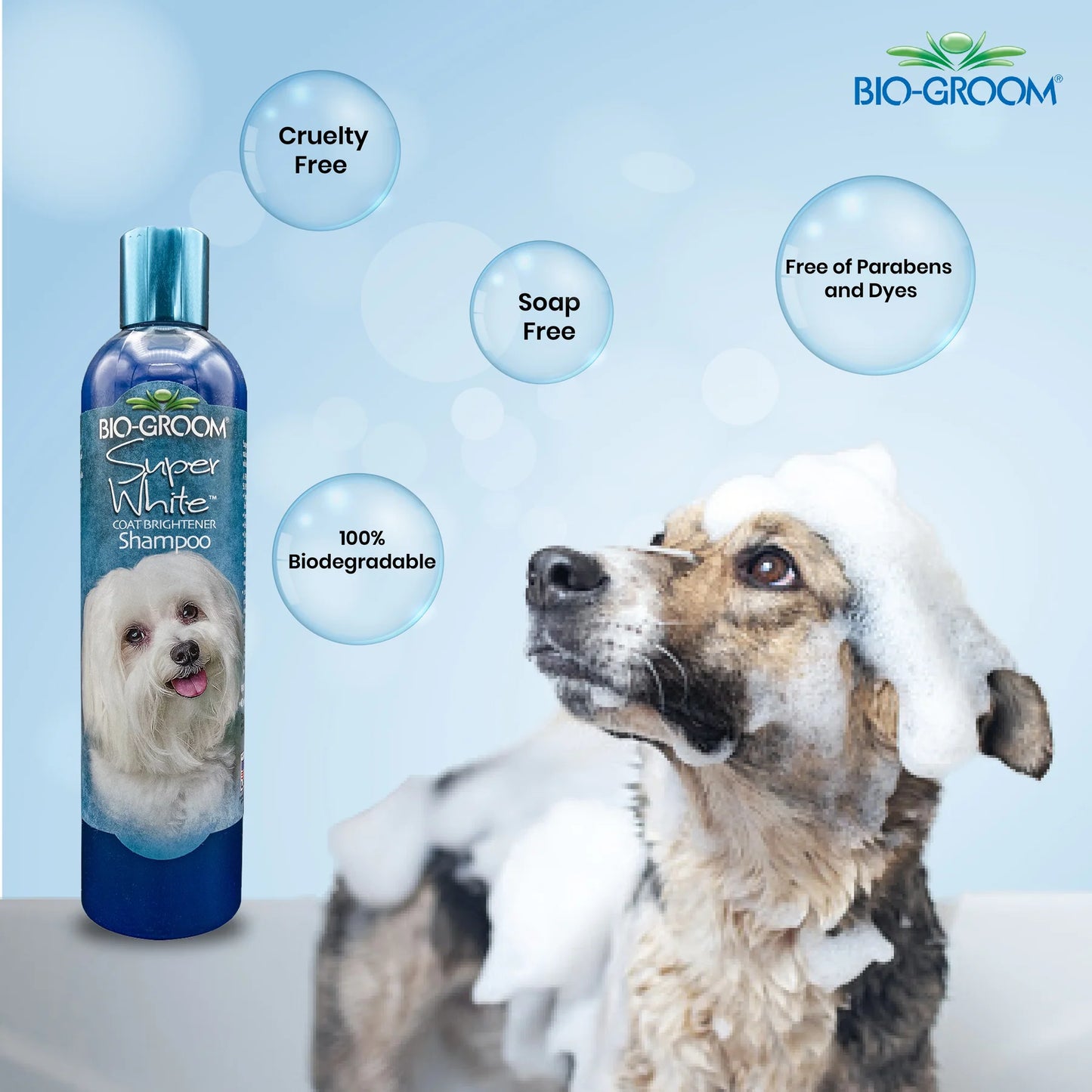 Bio-Groom Super White Coat Brightener Dog Shampoo (355 ML)