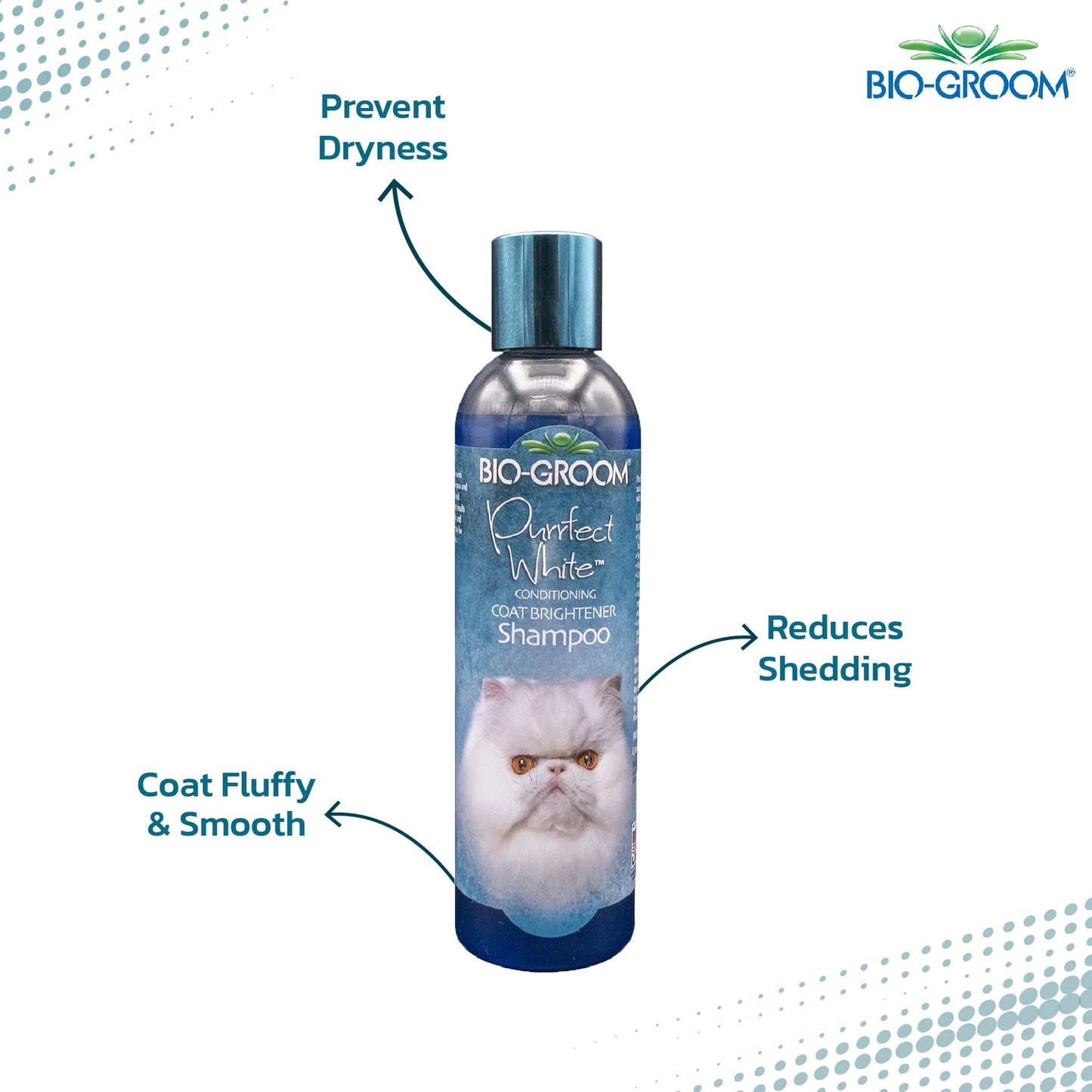 Bio-Groom Purrfect White Coat Brightener Cat Shampoo (236 ML)