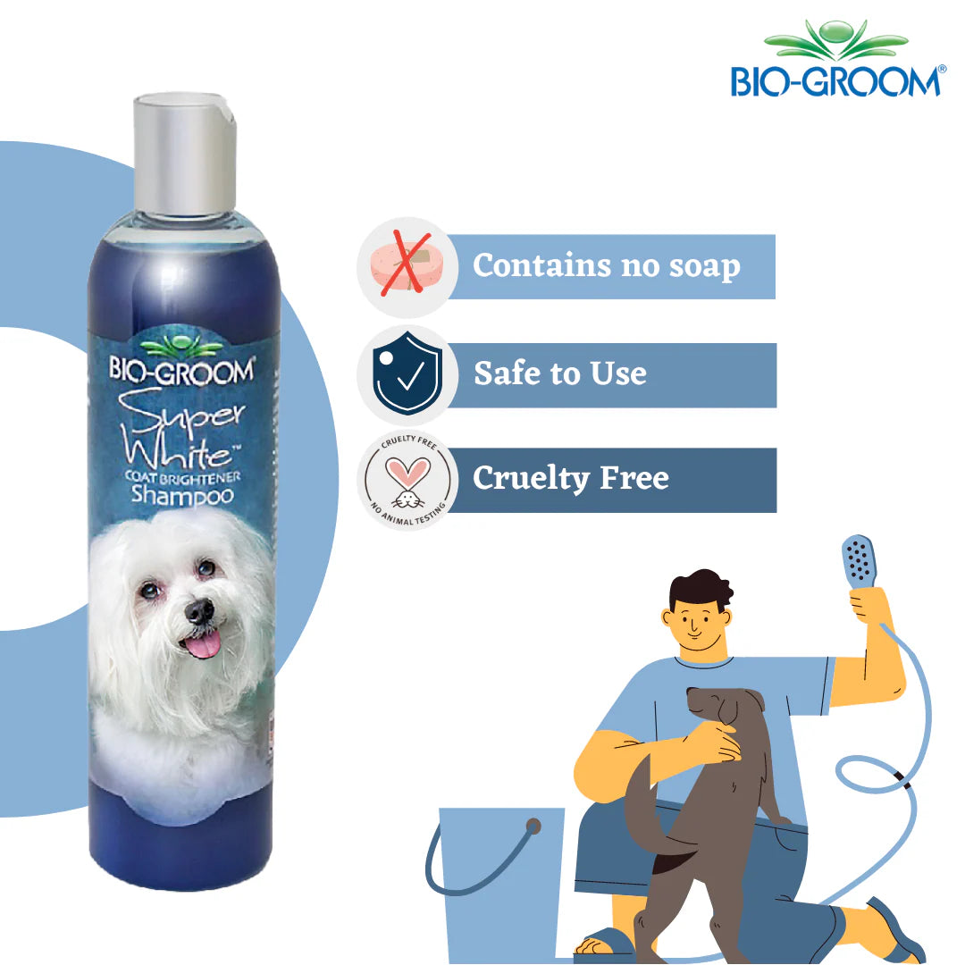 Bio-Groom Super White Coat Brightener Dog Shampoo (355 ML)