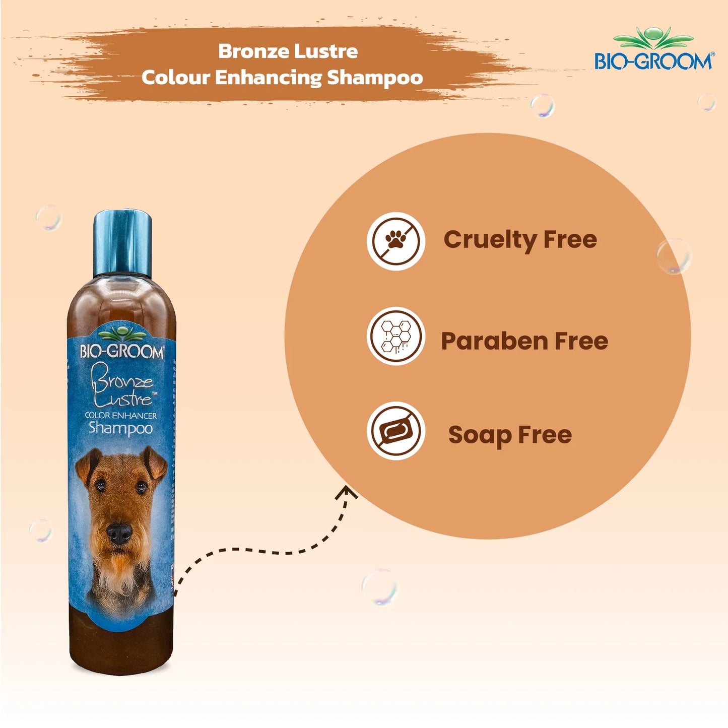 Bio-Groom Bronze Lustre Color Enhancing Dog Shampoo (355 ML)