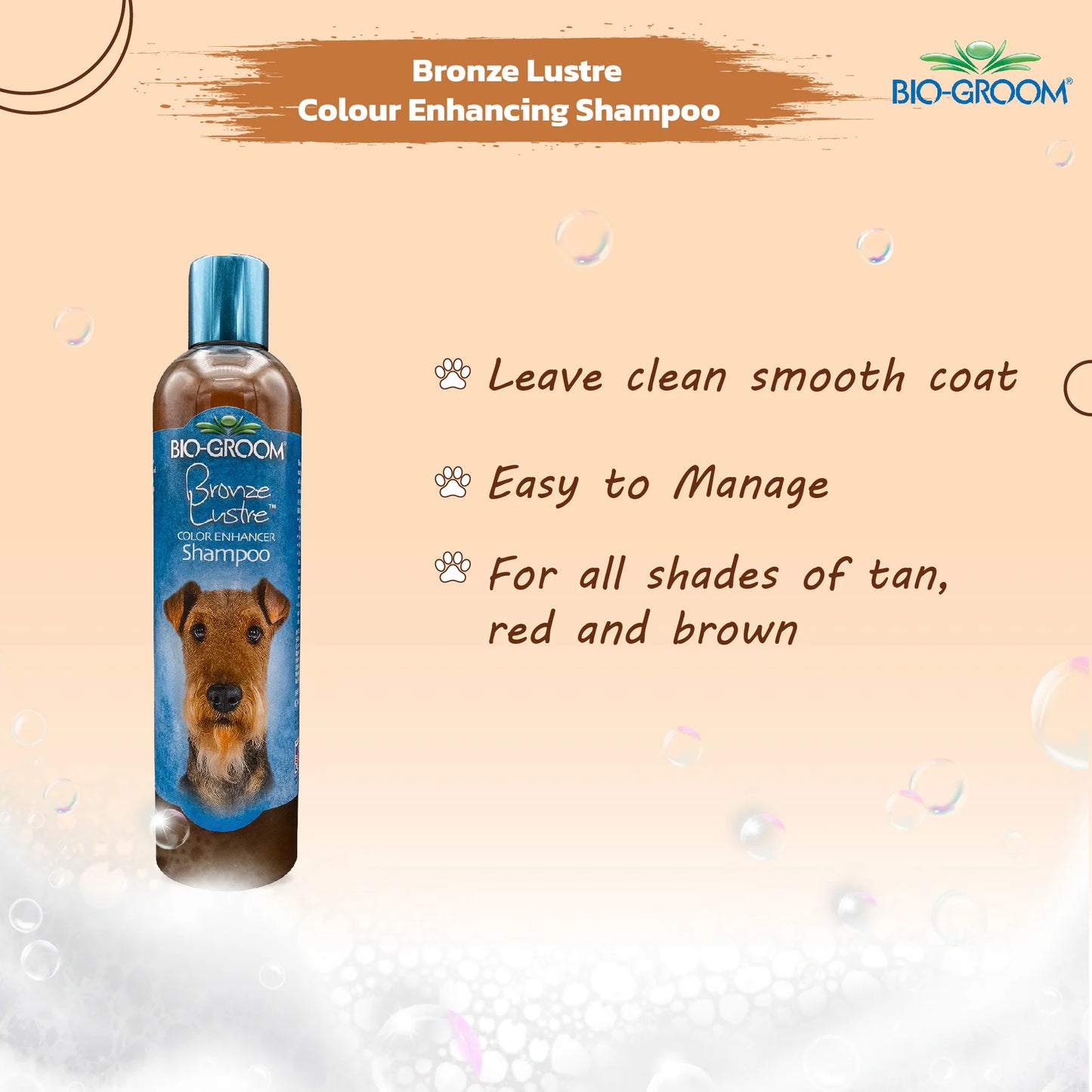 Bio-Groom Bronze Lustre Color Enhancing Dog Shampoo (355 ML)