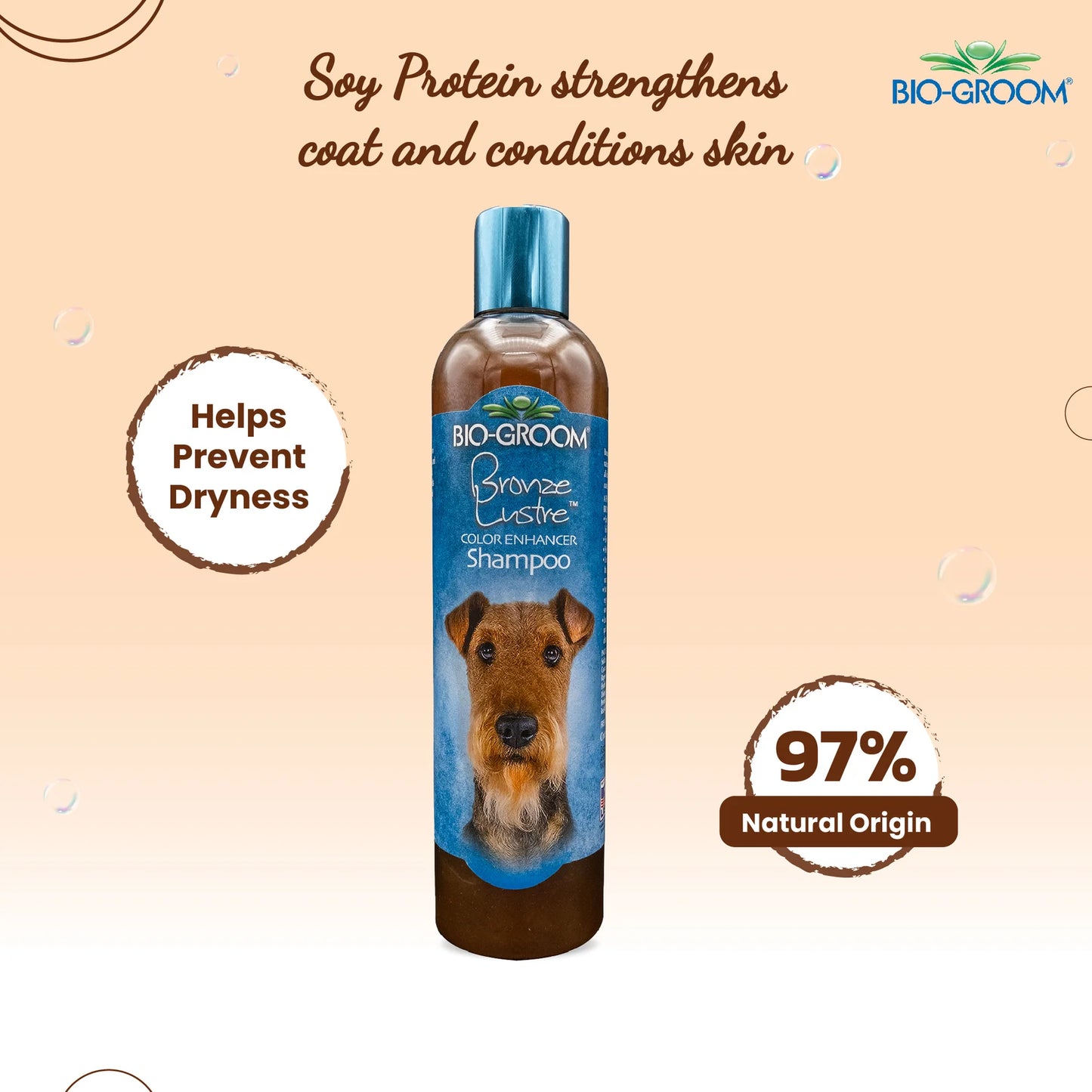 Bio-Groom Bronze Lustre Color Enhancing Dog Shampoo (355 ML)