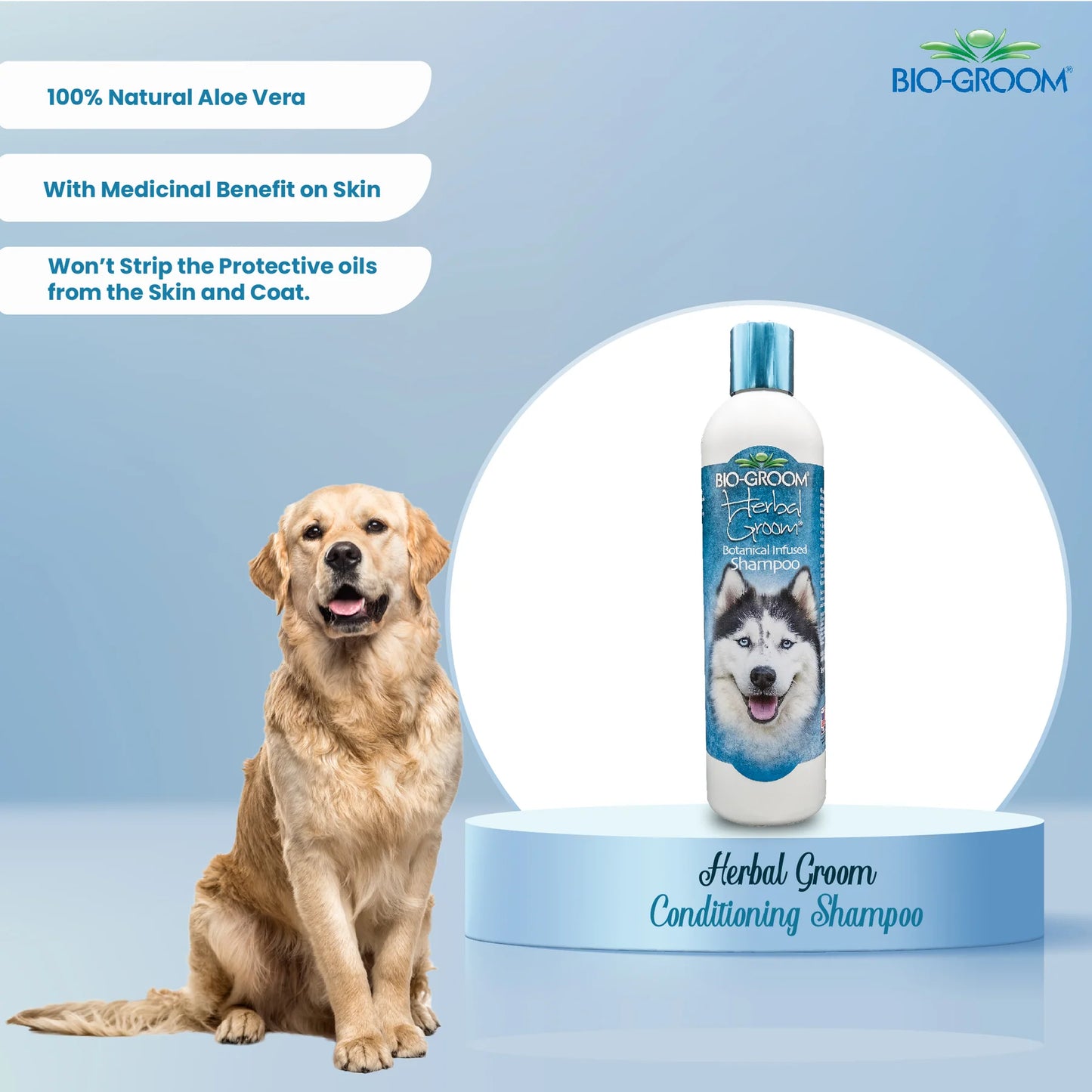 Bio-Groom Herbal Groom Conditioning Tear-Free Dog Shampoo (355 ML)