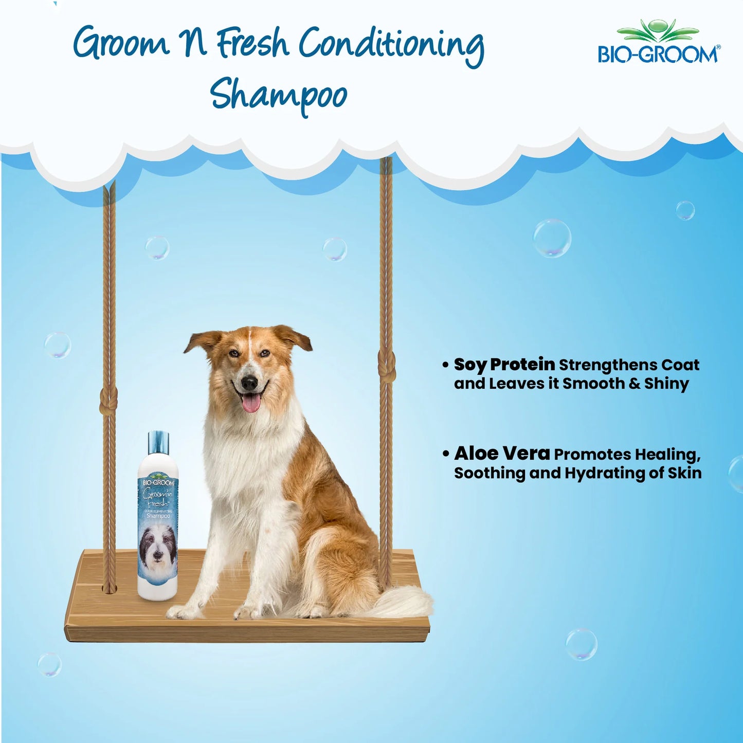 Bio-Groom Groom’n Fresh Odor Eliminating, Sulfate-Free Dog Shampoo (355 ML)