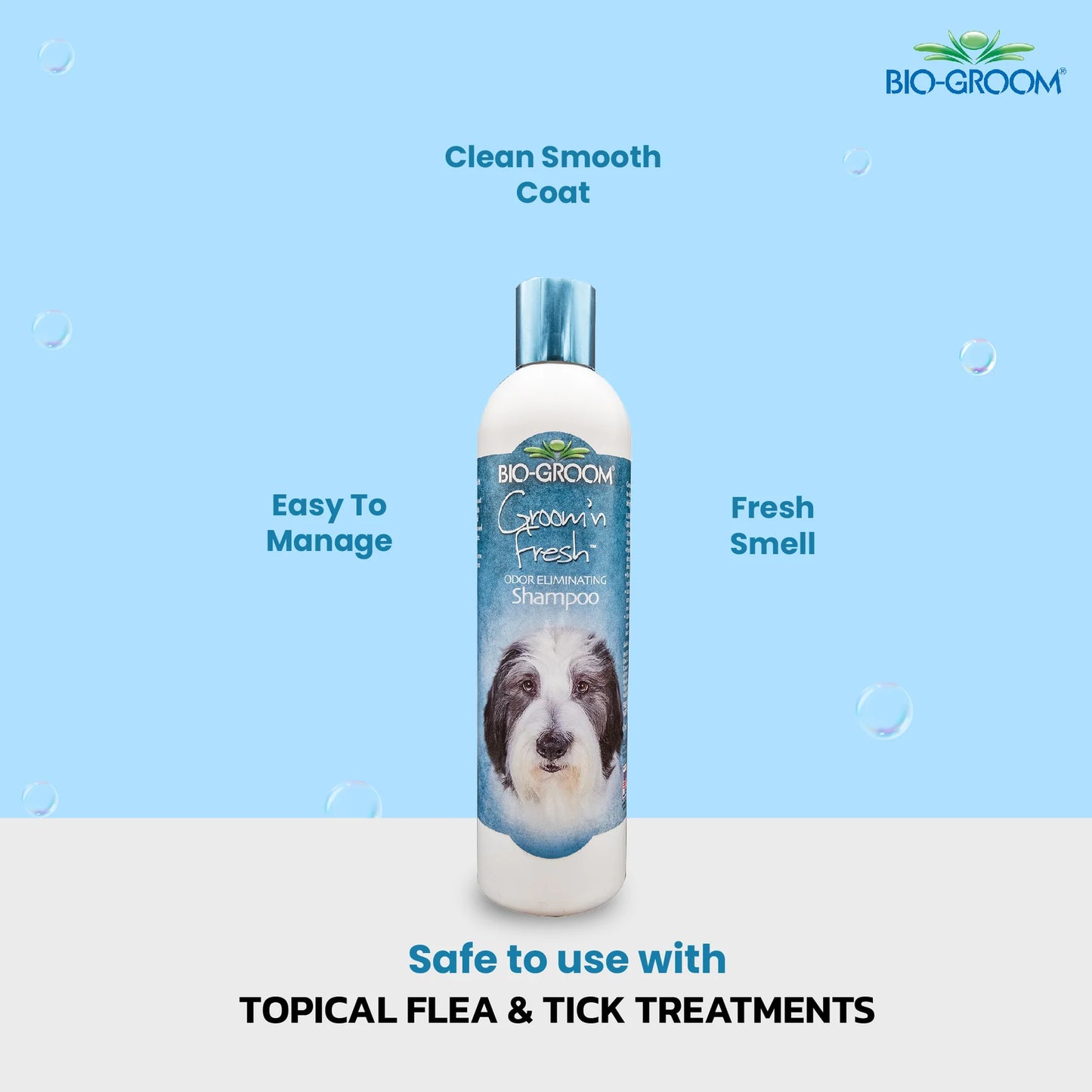 Bio-Groom Groom’n Fresh Odor Eliminating, Sulfate-Free Dog Shampoo (355 ML)