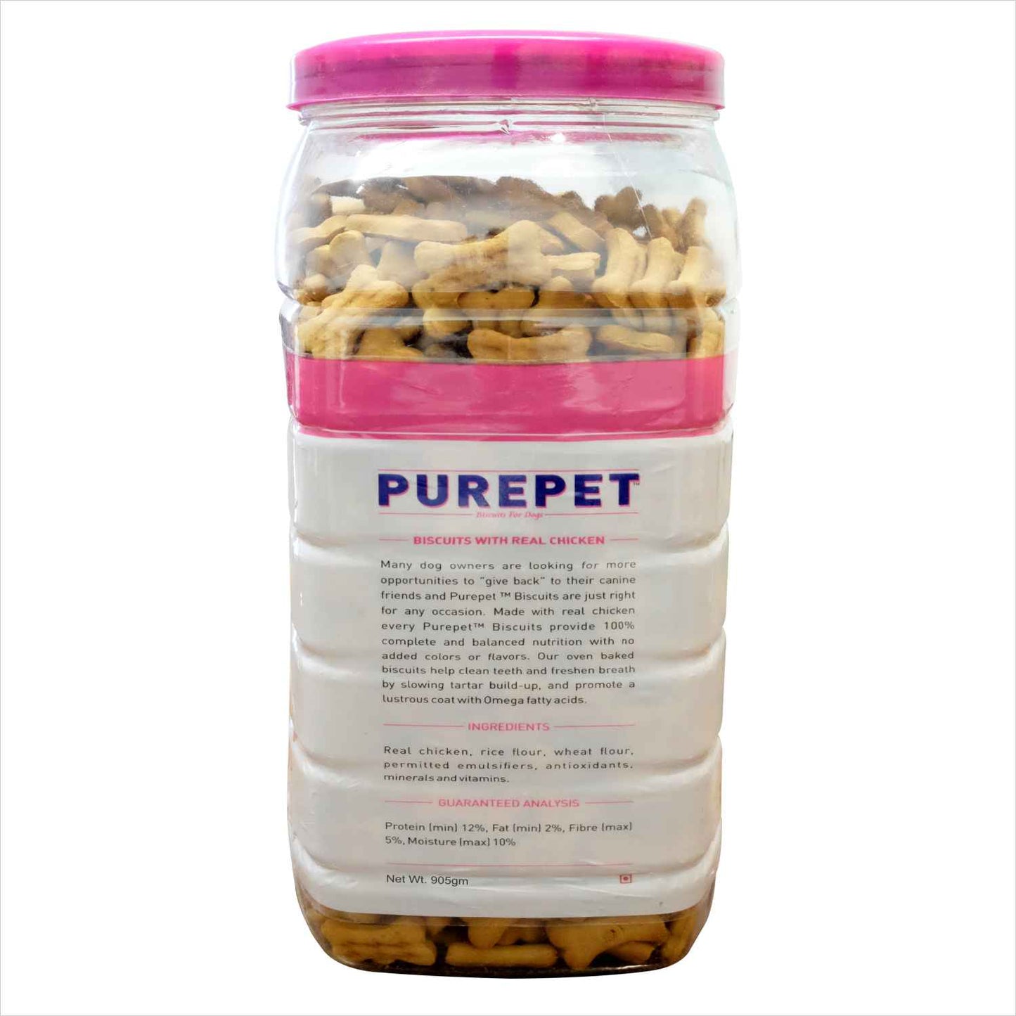 Purepet Real Chicken Biscuits Jar For Dogs - Mutton