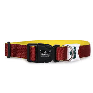 Basil Padded Adjustable Collar for Puppy / Dogs - Maroon