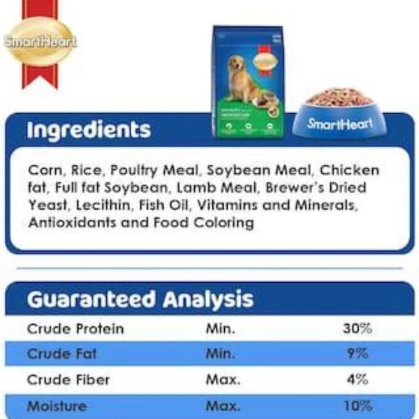 SmartHeart Dry Food for Adult Dogs - Lamb & Rice