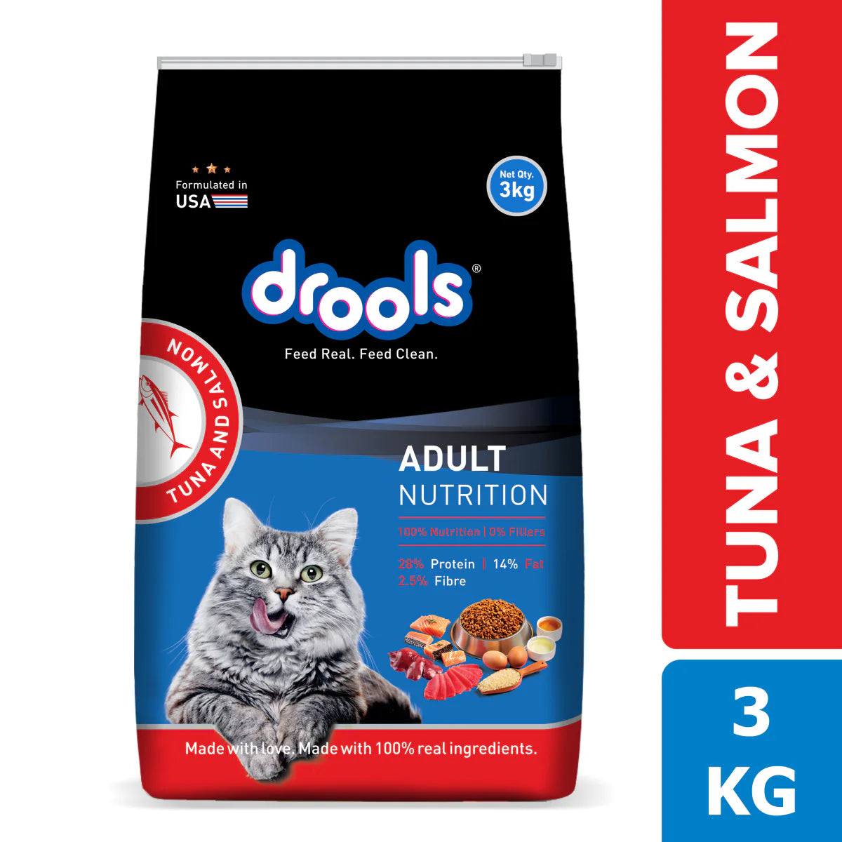 Drools Dry Food for Adult Cats - Tuna & Salmon