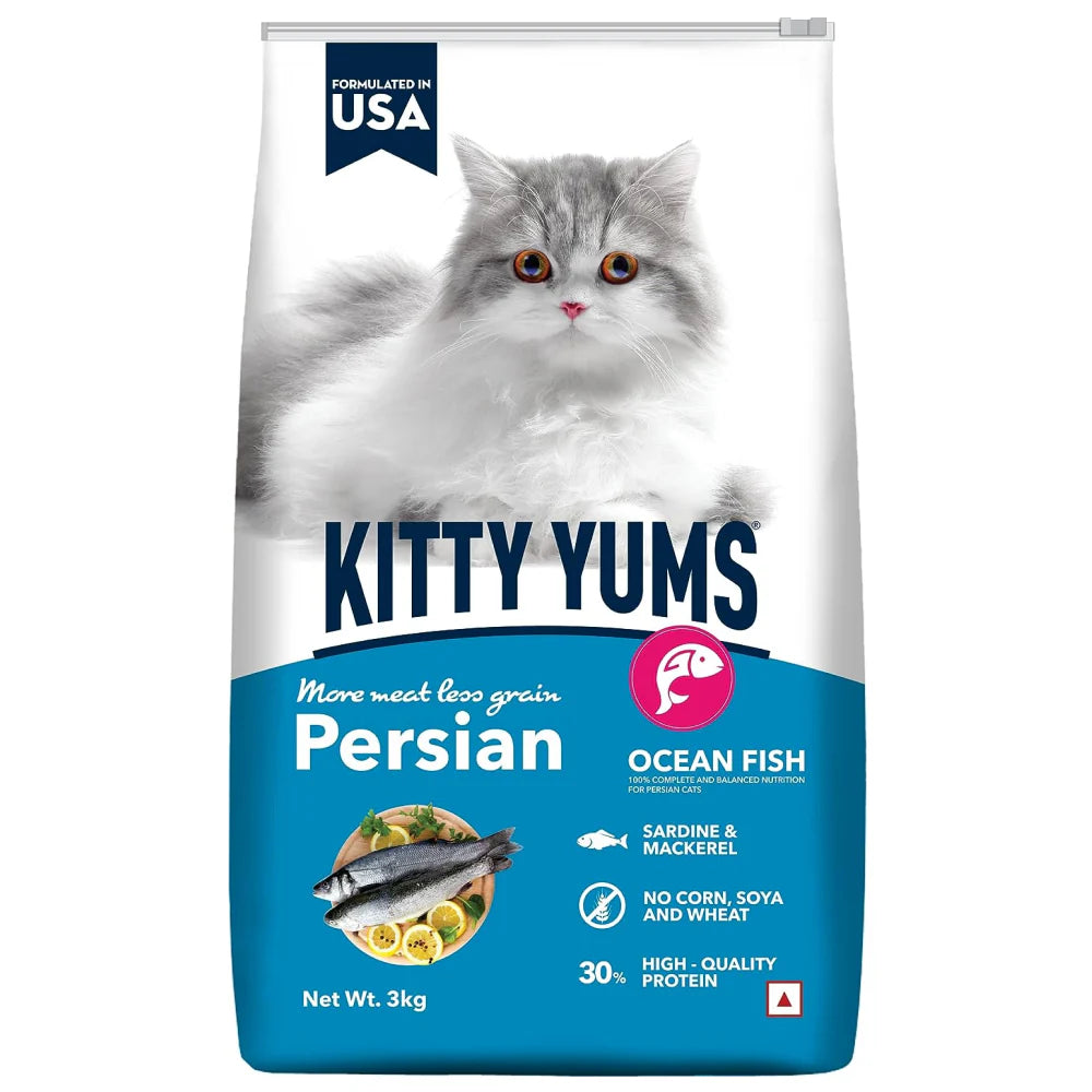 Kitty Yums Dry Food for Persian Cats - Ocean Fish