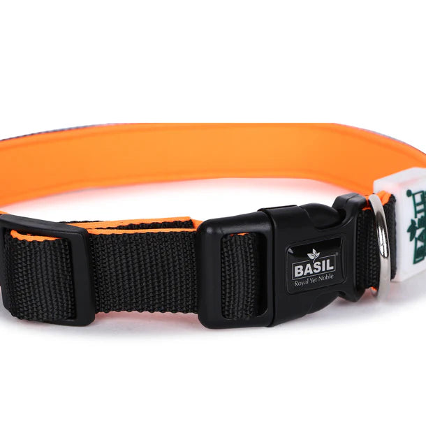 Basil Padded Adjustable Collar for Puppy / Dogs - Black