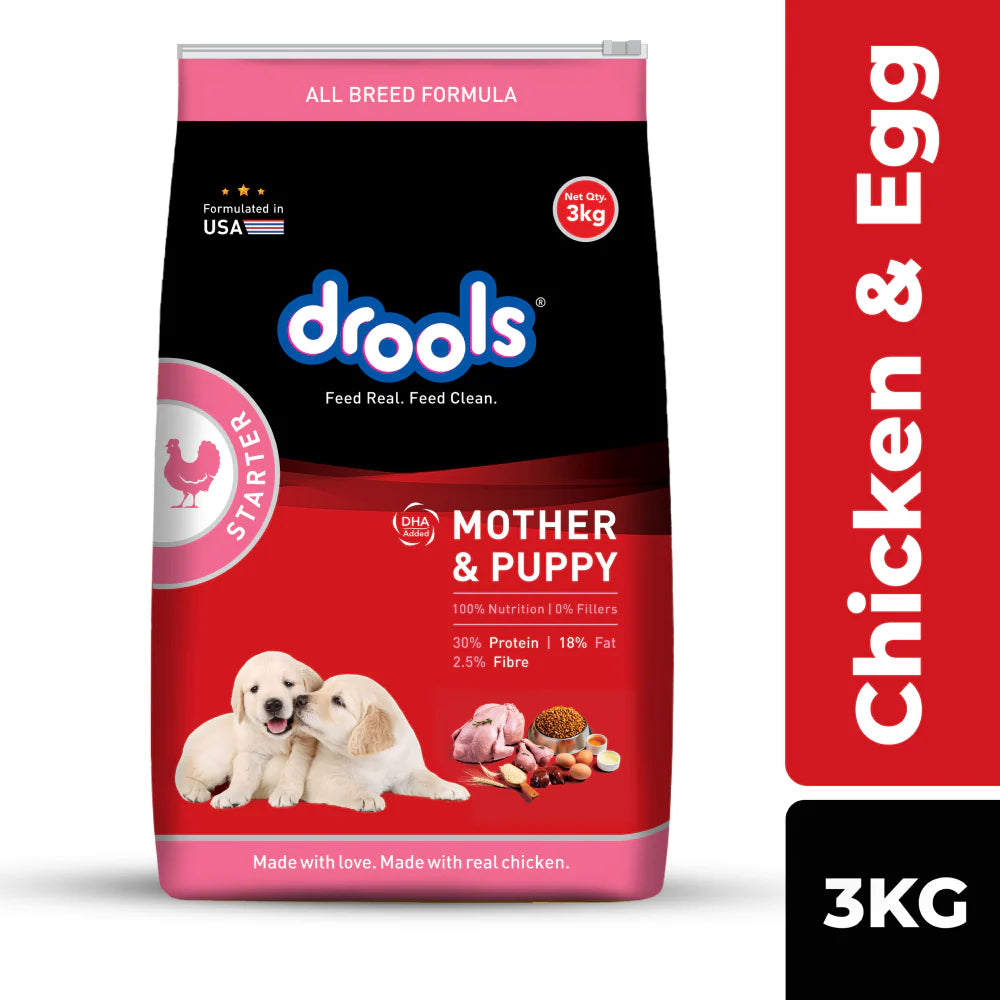 Drools Chicken & Egg Starter Dry Food for Dogs - Mother & Puppy