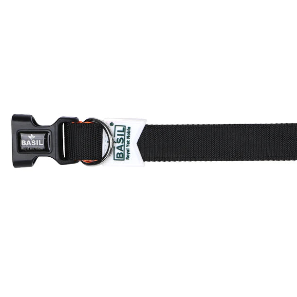 Basil Padded Adjustable Collar for Puppy / Dogs - Black