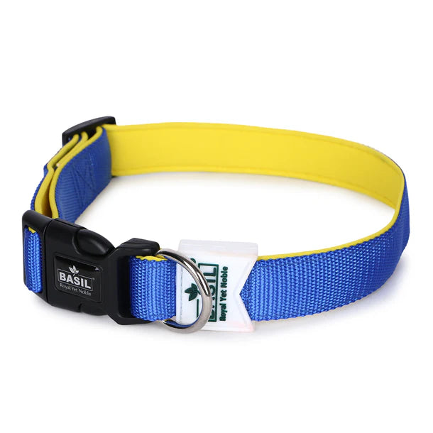 Basil Padded Adjustable Collar for Puppy / Dogs - Blue
