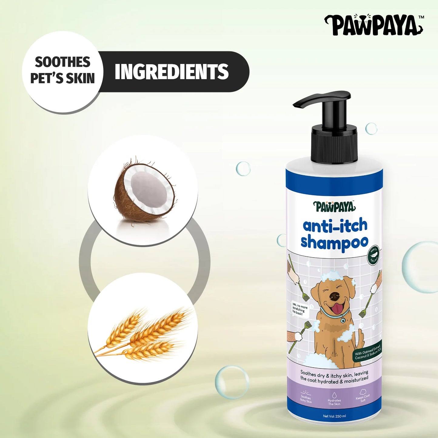 Pawpaya Anti Itch Shampoo for Dogs 250 ml