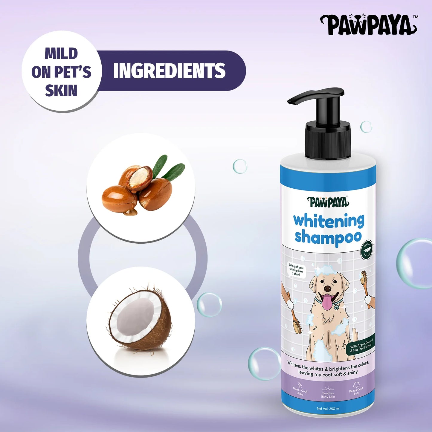 Pawpaya Whitening Shampoo for Dogs 250 ml