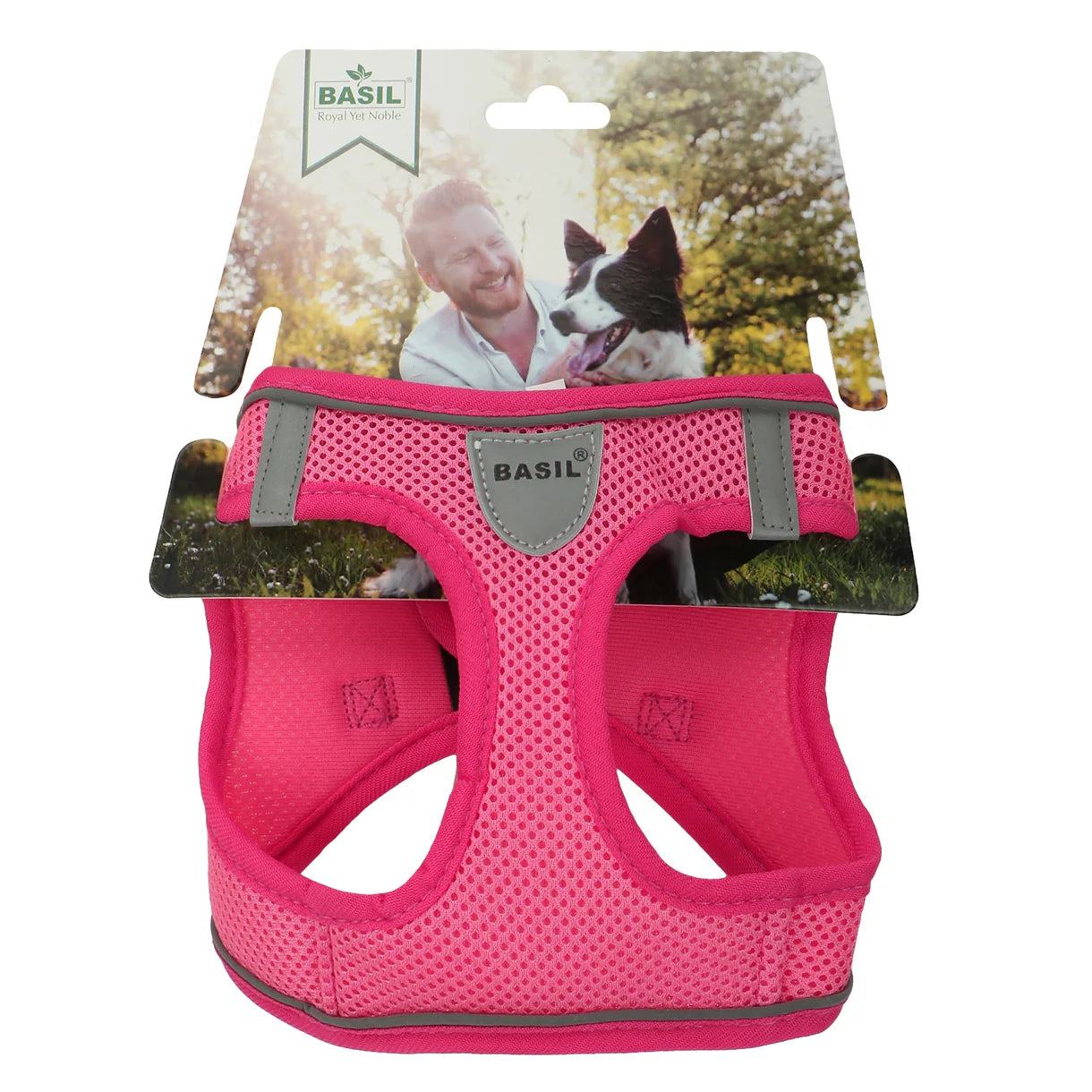 Basil Soft Adjustable Mesh Harness / Body Belt for Puppies & Small Breed Dogs (Pink)