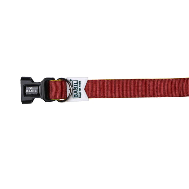 Basil Padded Adjustable Collar for Puppy / Dogs - Maroon