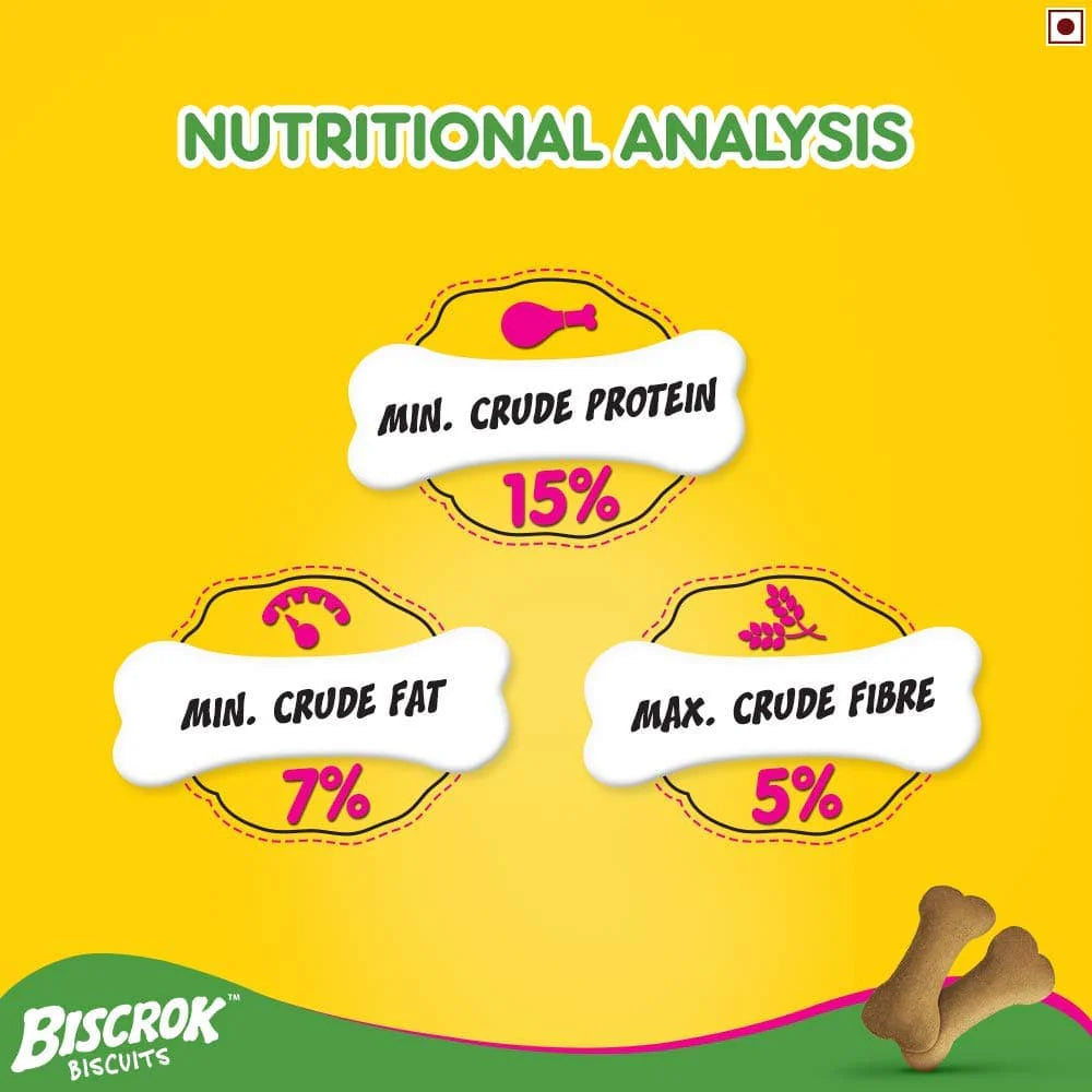 Pedigree Biscrok Biscuits For Dogs 500 gm - Milk & Chicken
