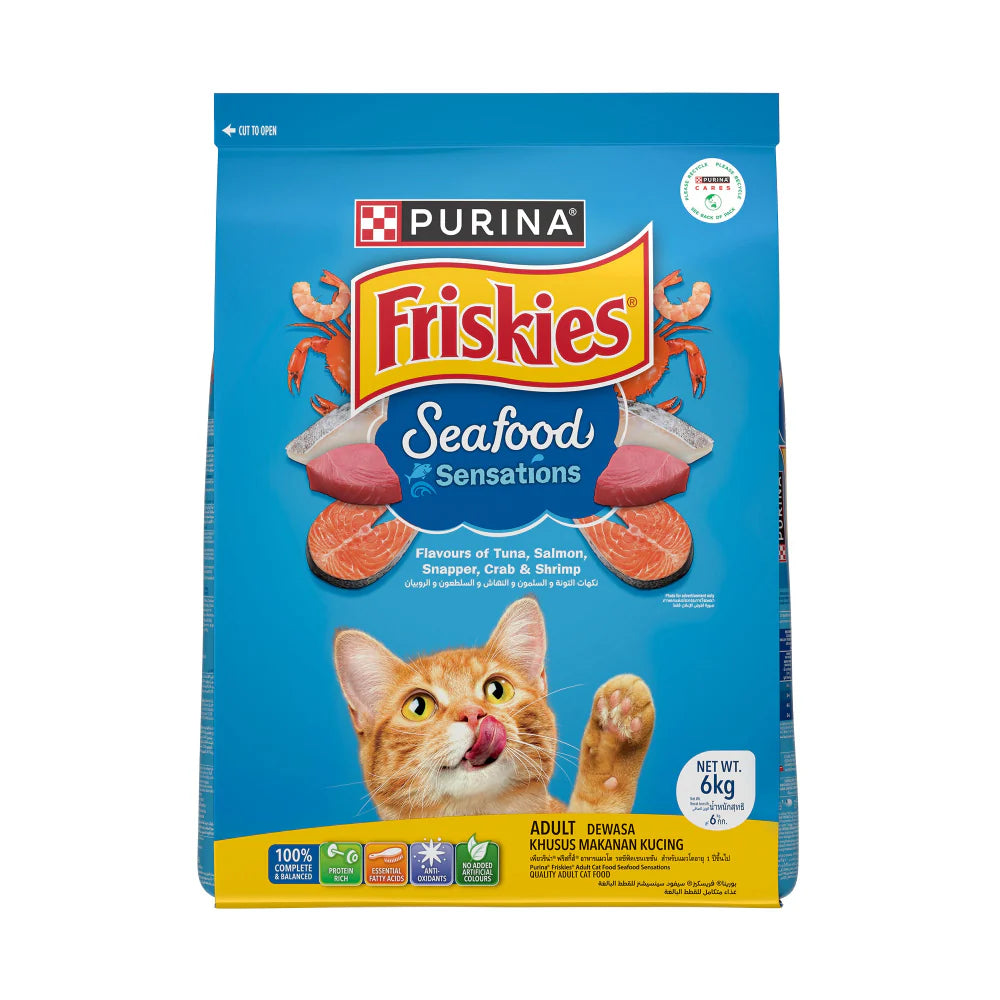 Friskies Dry Food for Adult Cats - Seafood