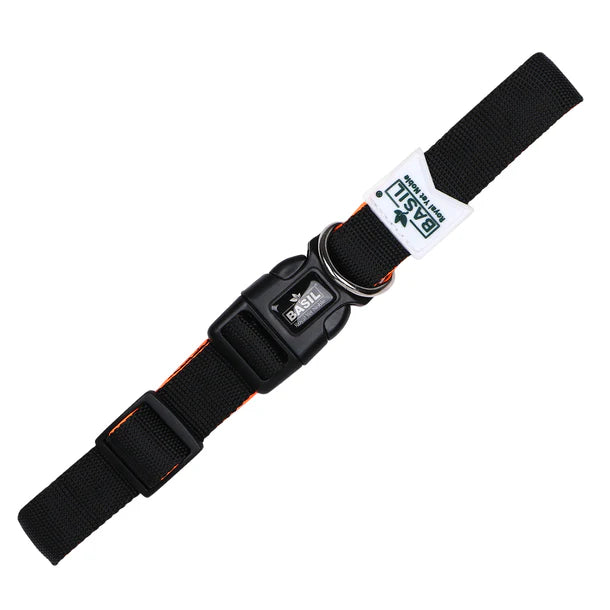 Basil Padded Adjustable Collar for Puppy / Dogs - Black