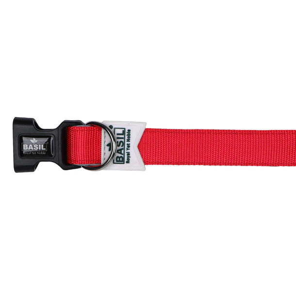 Basil Padded Adjustable Collar for Puppy / Dogs - Red