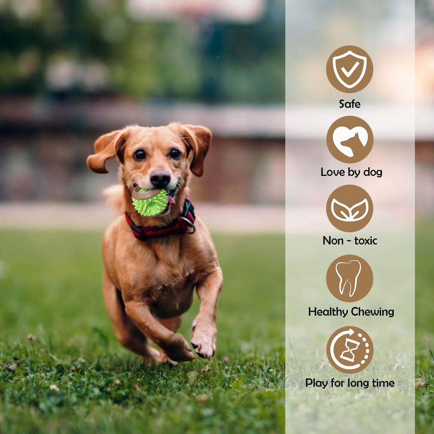 Plushmate x Petaholic Durable Nylon Hard Chew Toy & Treat Dispenser for Medium and Large Breed Dogs - Herring Bone