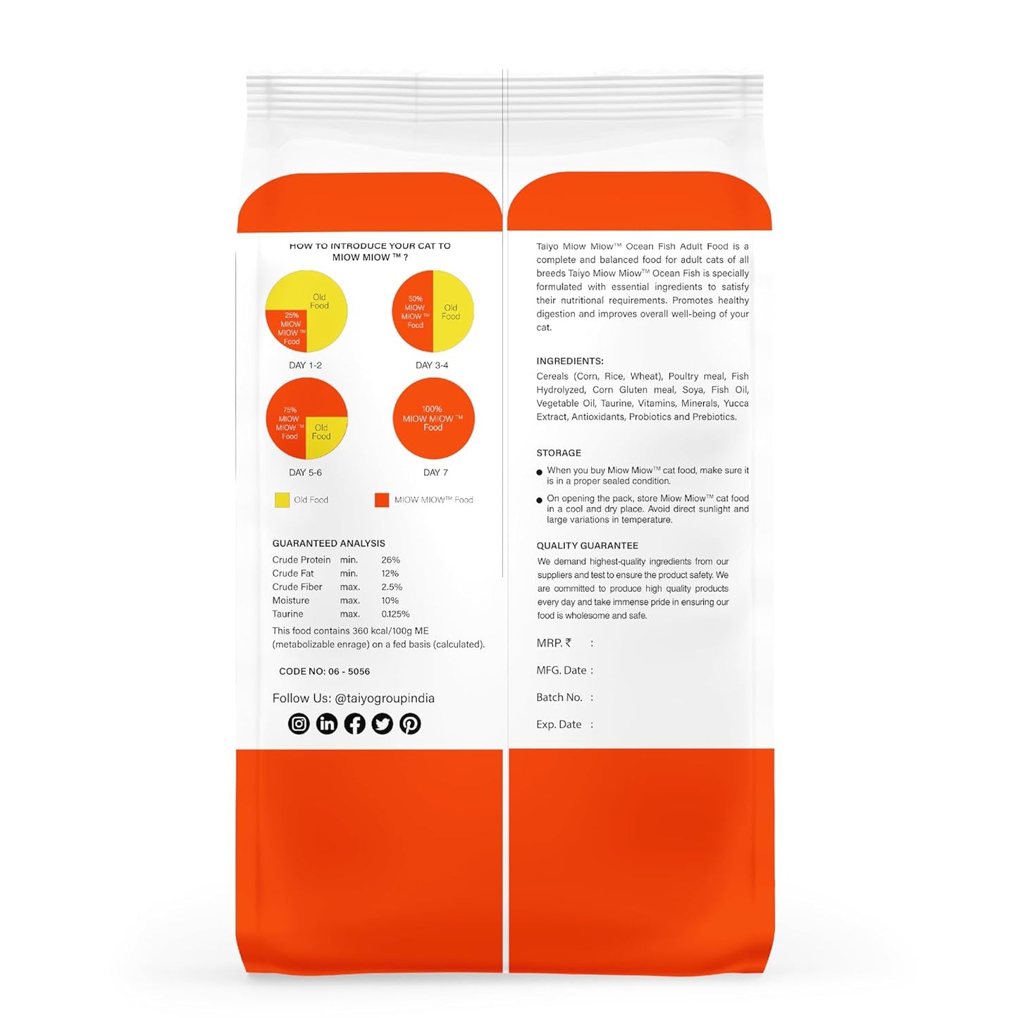 Miow Miow Dry Food for Cats - Ocean Fish