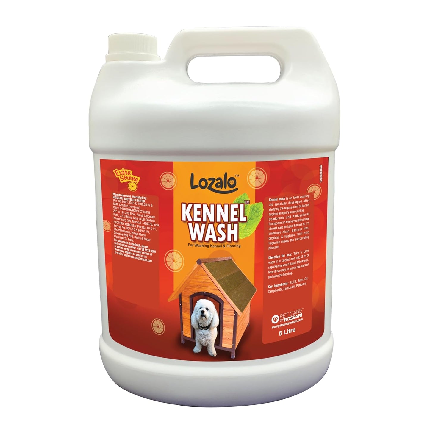 Lozalo Kennel Wash Hygiene Floor Cleaner for Pets Home (Dogs & Cats) - Red