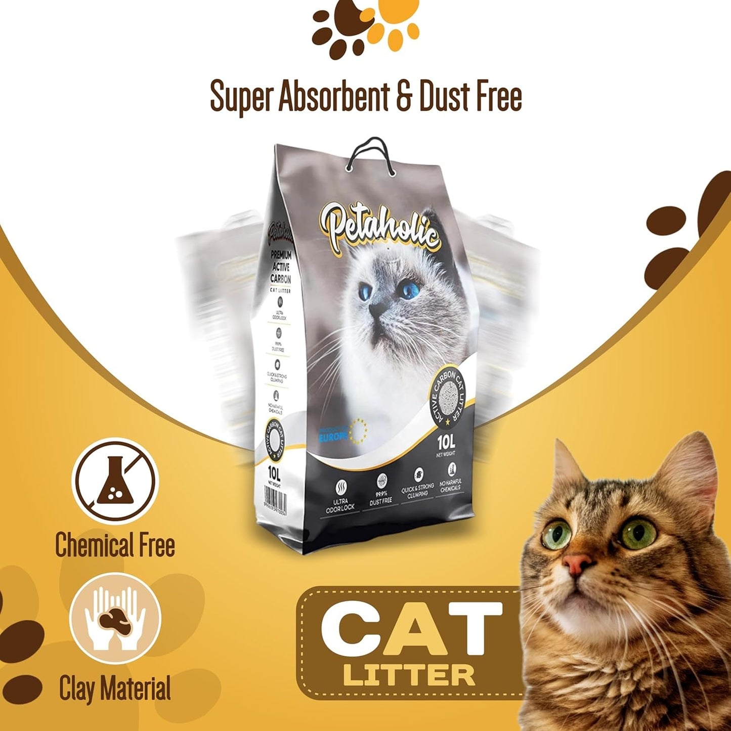 Petaholic Active Carbon Cat Litter 10L / 6 Kg