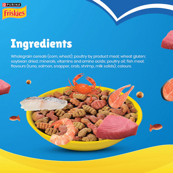 Friskies Dry Food for Adult Cats - Seafood