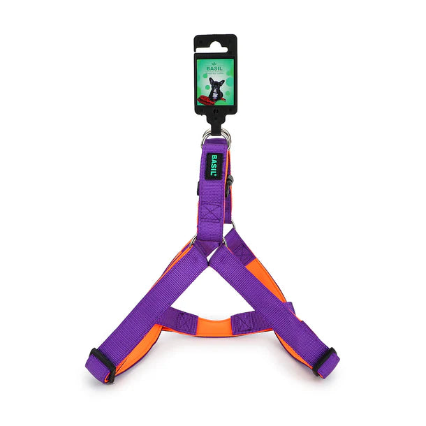 Basil Padded Adjustable Harness / Body Belt for Dogs & Puppies (Purple)