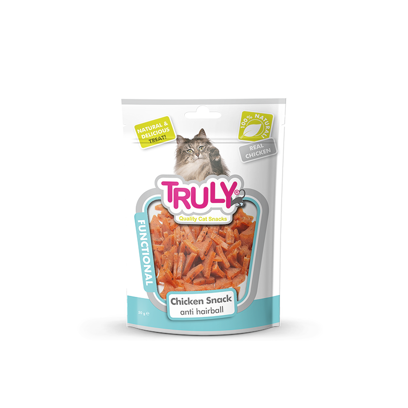 Truly Dry Treat for Cats 50 gm - Anti Hairball Chicken Snack