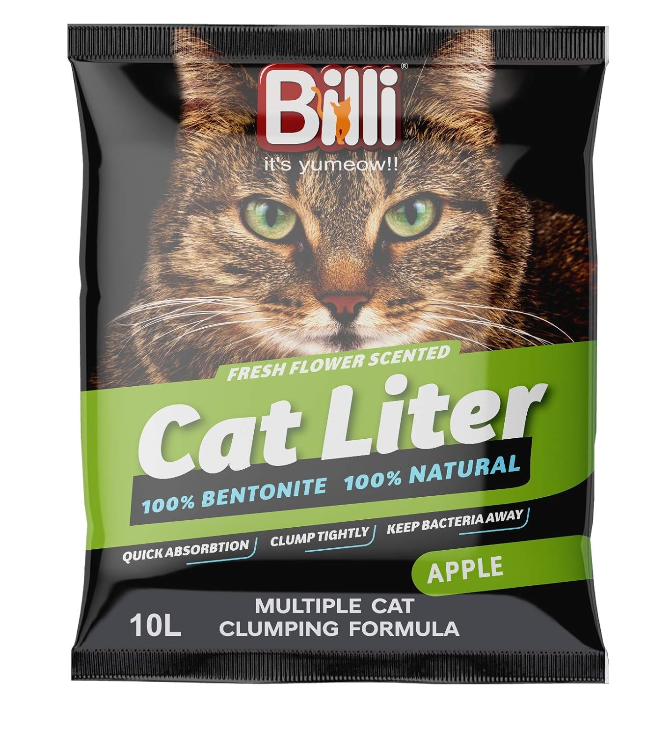 Billi Bentonite Clay Scented Cat Litter Sand - Green Apple