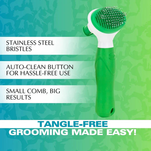 Basil Auto Slicker Brush & Comb for All Pet Breeds