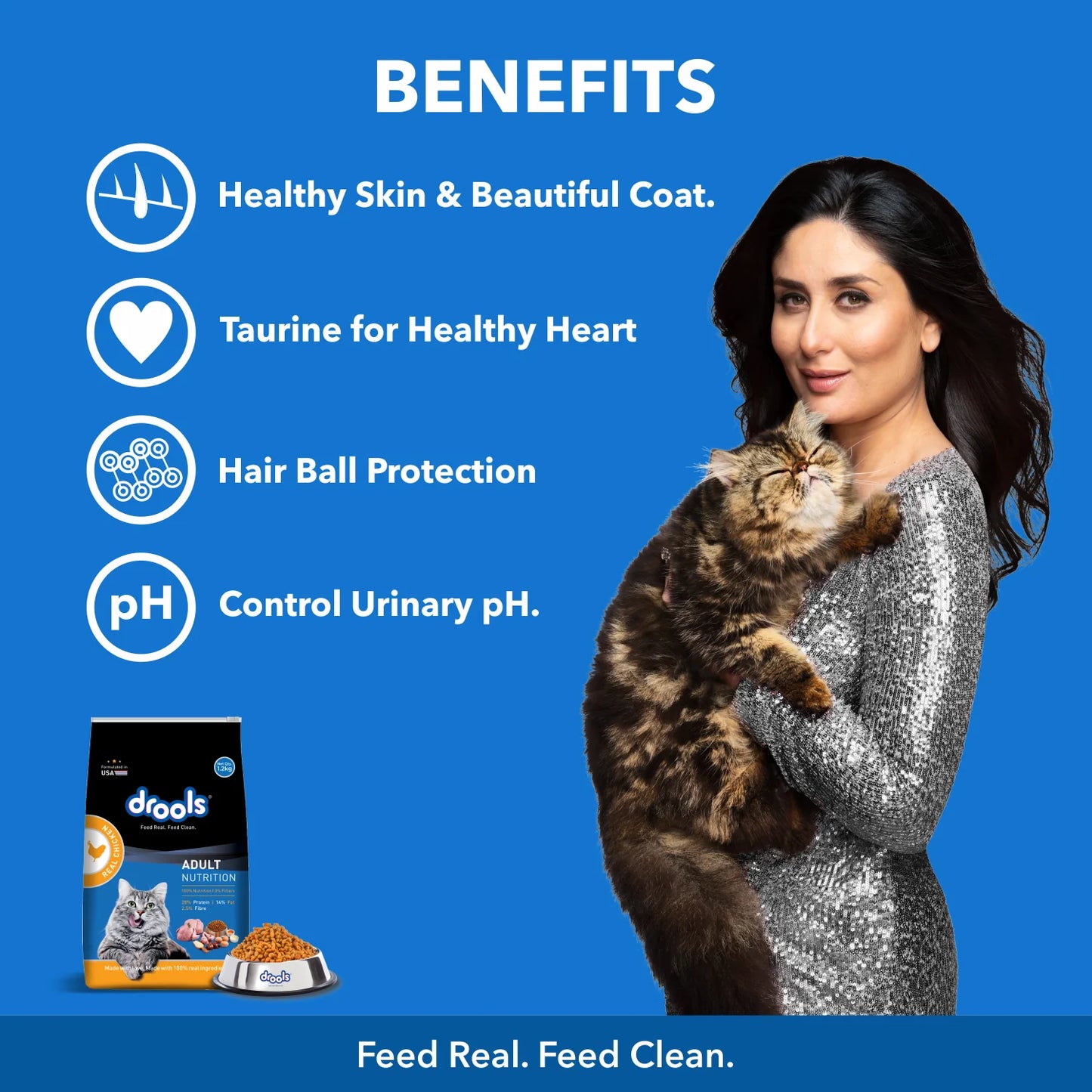 Drools Dry Food for Adult Cats - Real Chicken